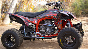 yfz450r with DirtFiend Racing new Program Edition graphics kit
