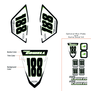DFR Number Plate Backgrounds "Team" (Fenders set of three)