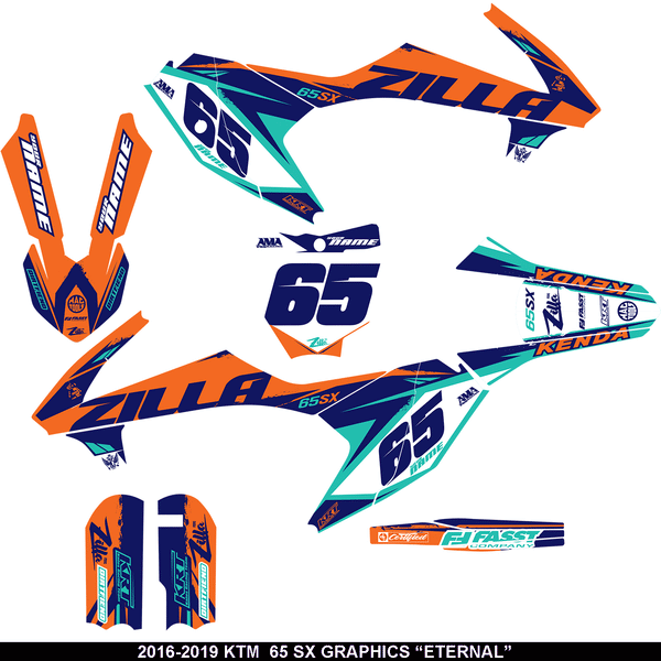 Graphics Kit For Ktm 65SX (2016-2023) Warfare Series - Kalair GFX
